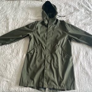 Uniqlo Olive Green Long Rain Coat